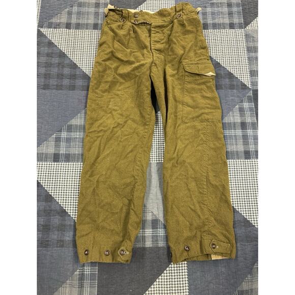 Vintage 1952 WWII USMC Cold Weather Woolfield Pants Waist Strap Mens W32‎ X L30 - Picture 1 of 16
